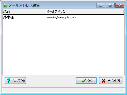 ���[���A�h���X�ҏW���